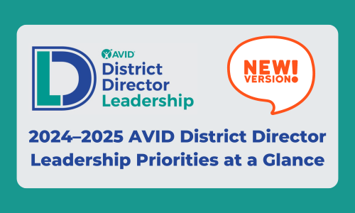 Updated AVID DD Priorities at a Glance